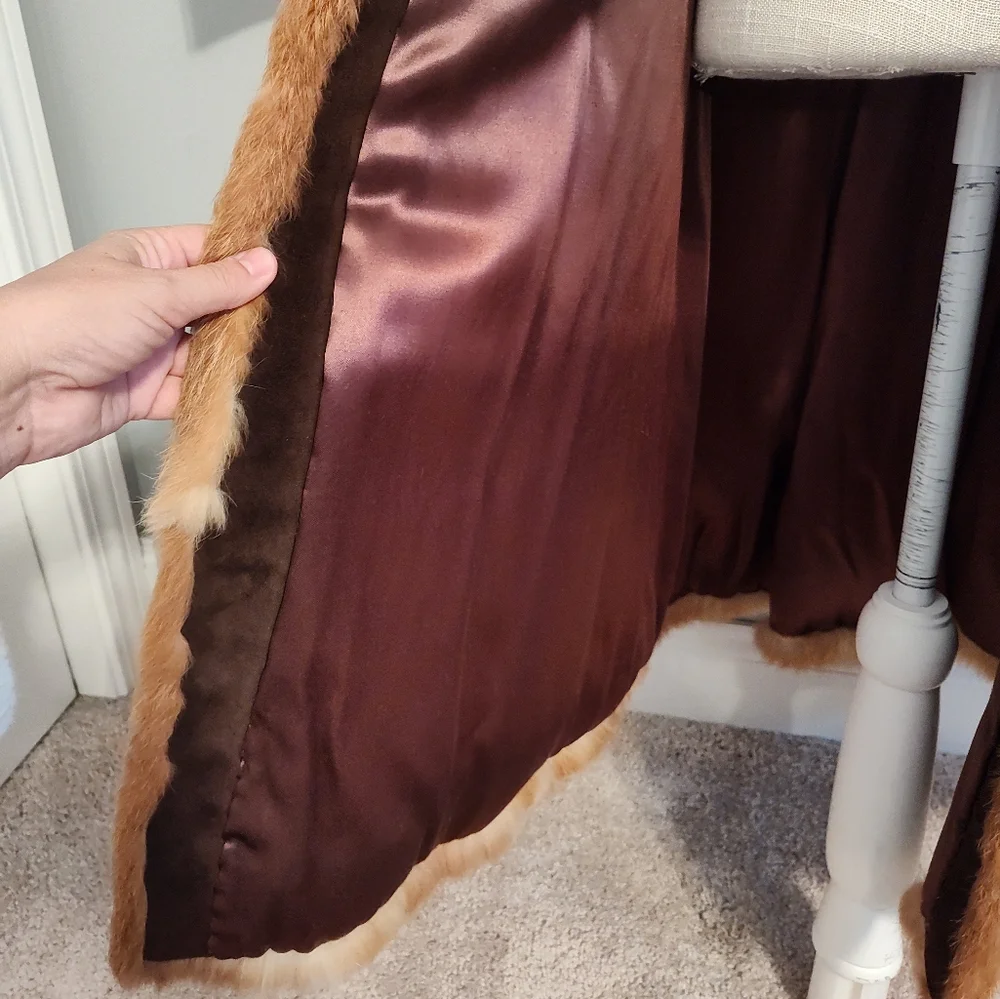 Vintage GUC Jacques St. Laurent Authentic Calf Length Fur Trench Overcoat, Small - Picture 13 of 15